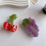 Geometric Fruit Acetate Hair Claw Clip for Woman Girls