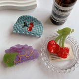 Geometric Fruit Acetate Hair Claw Clip for Woman Girls