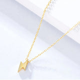 Lightning Fulmination Charm Necklace 925 Sterling Silver Chain O Cross