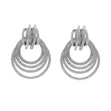 Geometric Cz Wrap Circle Hoop Earrings
