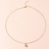 Small Crystal Pendants Necklaces for Women Jewelry Femme Bijoux Colliers