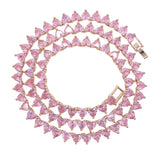 Heart Tennis Choker Necklace for Lovely Girl Women Wedding