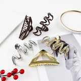 Wave Texture Metal Hair Clip Claw High Scrub Shark Clip Hair Accessories