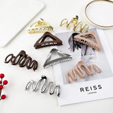Wave Texture Metal Hair Clip Claw High Scrub Shark Clip Hair Accessories