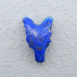 Natural Stone Lapis Lazuli Wolf Head Pendant Bead 27x17x10mm