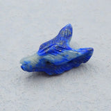 Natural Stone Lapis Lazuli Wolf Head Pendant Bead 27x17x10mm