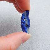 Natural Stone Lapis Lazuli Wolf Head Pendant Bead 27x17x10mm