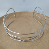 Punk Silver Choker Necklace for Women