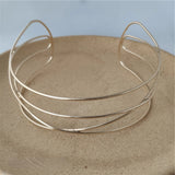 Punk Silver Choker Necklace for Women