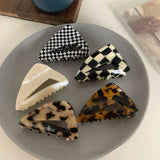 Retro 7.3cm Triangle Hollow Hair Clip Claw High Gradient Acetic Acid Shark Clip