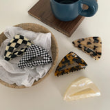 Retro 7.3cm Triangle Hollow Hair Clip Claw High Gradient Acetic Acid Shark Clip