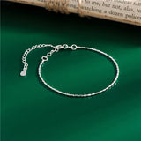 S925 Silver Twine Bracelet Gypsophila Bangle Women Jewelry