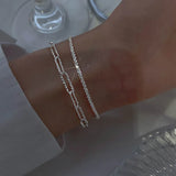 S925 Sterling Silver Sparkling Twine Bracelet Gypsophila Bangle