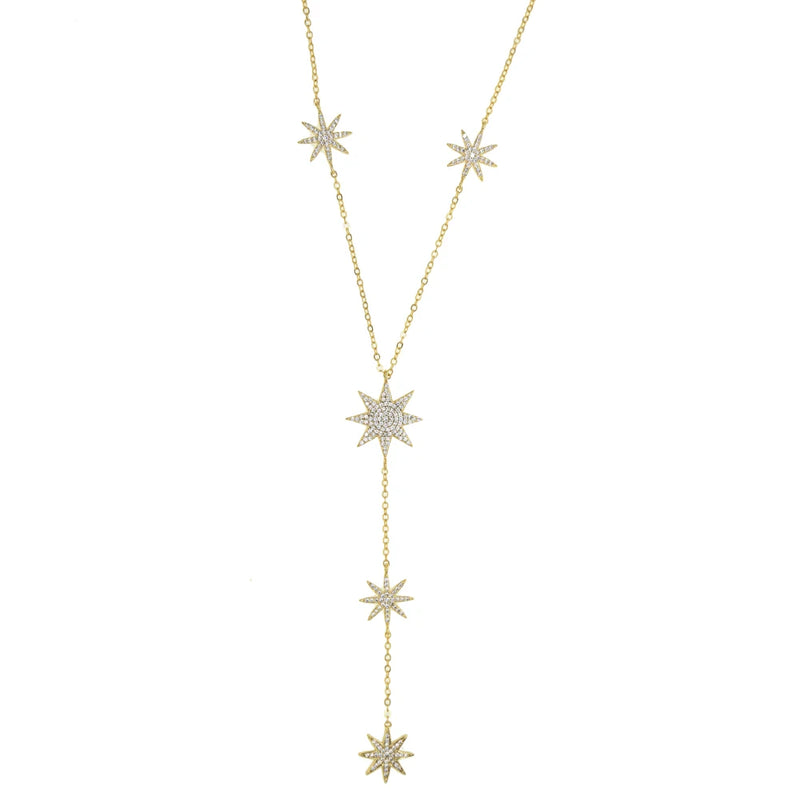 Star Charm Y Shape Lariat Chain Necklace for Women