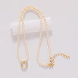 Mother Shell Heart Pearl Choker Necklace Women Lady Party Wedding