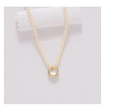 Mother Shell Heart Pearl Choker Necklace Women Lady Party Wedding