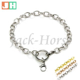 Stainless Steel Floating Charm Locket Bracelet Chain