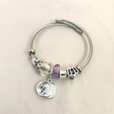Arrivel Owl Pendant Charm Bracelet Beaded Bangle For Girl