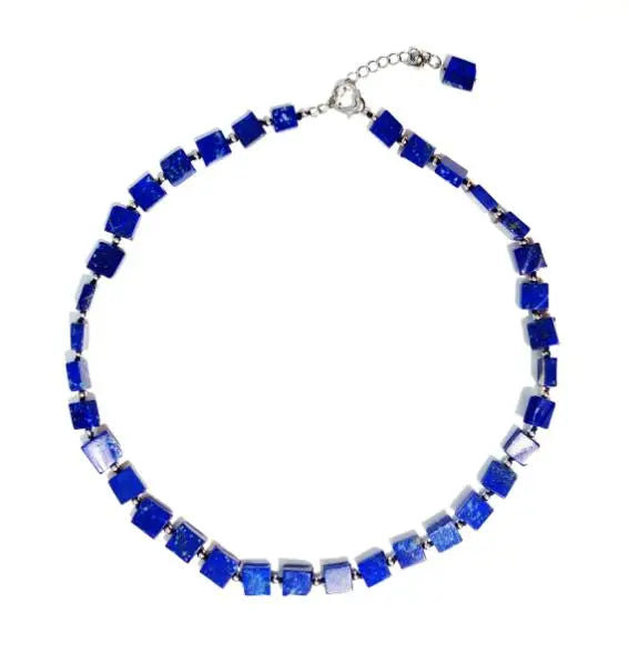 Real Stone Lapis Lazuli Necklace - Nice Women Gift Jewelry