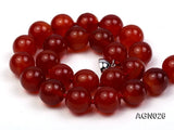 Red Agate 12mm Round Necklace for Women