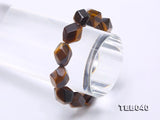 Gemstone Tiger Eye Stone Elastic Bracelet for Women