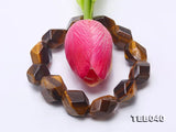 Gemstone Tiger Eye Stone Elastic Bracelet for Women