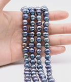 8-9MM Peacock Freshwater Pearl Baroque Ringed Beads