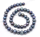 8-9MM Peacock Freshwater Pearl Baroque Ringed Beads