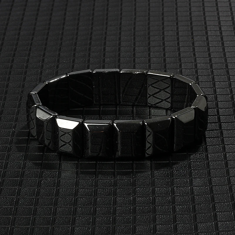 Hematite Bracelet Men Weight Loss Stretch Health Care Bracelet