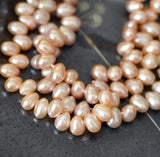 Pink Rice Freshwater Pearl 7-8mm 15'' Full Strand DIY Making