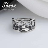 Fairy Wing Open Ring Sterling Silver Vintage Goddess Lady Jewelry LR045