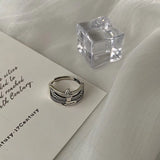 Fairy Wing Open Ring Sterling Silver Vintage Goddess Lady Jewelry LR045