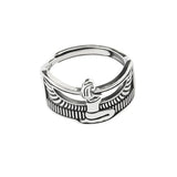 Fairy Wing Open Ring Sterling Silver Vintage Goddess Lady Jewelry LR045