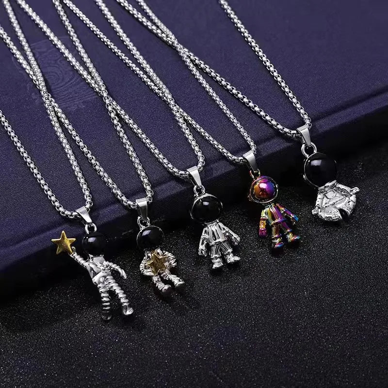 Astronaut Necklace Spaceman Pendant Jewelry for Women