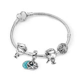 Owl Crystal Pendant Charm Bracelet for Women