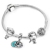 Owl Crystal Pendant Charm Bracelet for Women