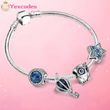 Owl Crystal Pendant Charm Bracelet for Women