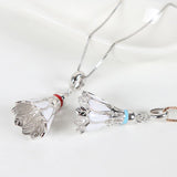 925 Sterling Silver Badminton Sports Charm