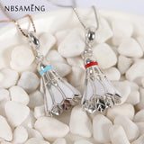 925 Sterling Silver Badminton Sports Charm
