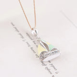 925 Silver Sailboat CZ Pendant Enamel Charms for Bracelets