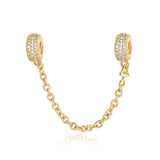 925 Silver Charm Safety Chain Beads for Bracelets DIY Jewelry