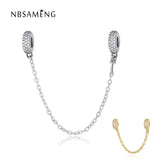 925 Silver Charm Safety Chain Beads for Bracelets DIY Jewelry