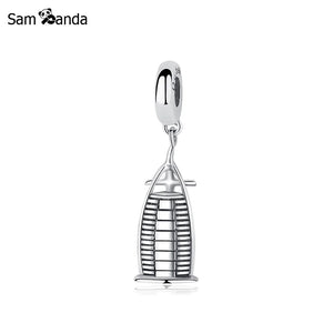 925 Silver Dubai Burj Al Arab Dangle Charm for Bracelets