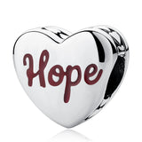 925 Sterling Silver Clear My Boo Heart Beads for Bracelet DIY