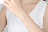 925 Silver Aircraft Airplane Travel Bracelet Women Jewelry