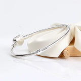 925 Silver Pink Rose Red Moment Heart Bracelet for European Charm Bracelets