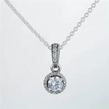 Autumn Silver Elegance Pendant Necklace 925 Sterling Silver Women Jewelry