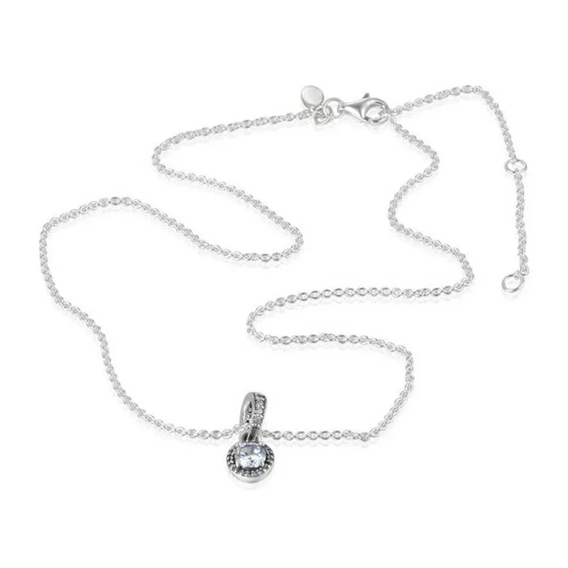 Autumn Silver Elegance Pendant Necklace 925 Sterling Silver Women Jewelry