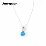 Autumn Silver floating pendant Necklace 925 Sterling Silver