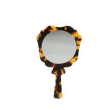 Autumn Winter Retro Handheld Makeup Mirror Sweet Style Acetate Small Mirror